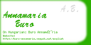 annamaria buro business card